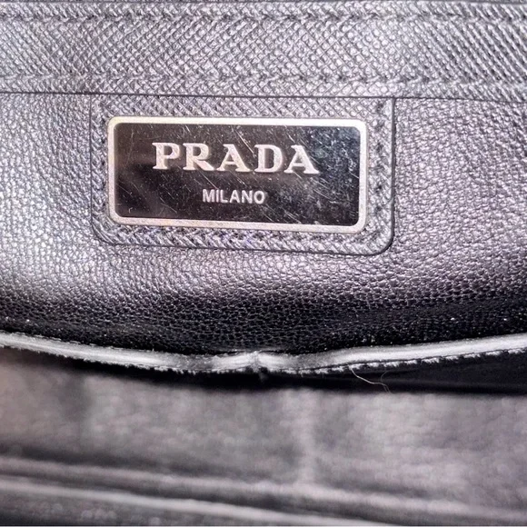Prada Vintage Black Saffiano Leather Briefcase - Picture 8 of 11
